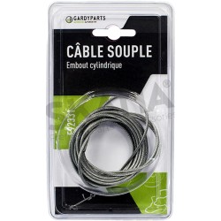 CABLE SOUPLE Ø2MM EMBOUT...