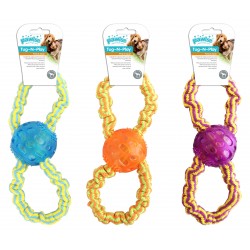 JOUET CHIEN NOEUD + BOULE