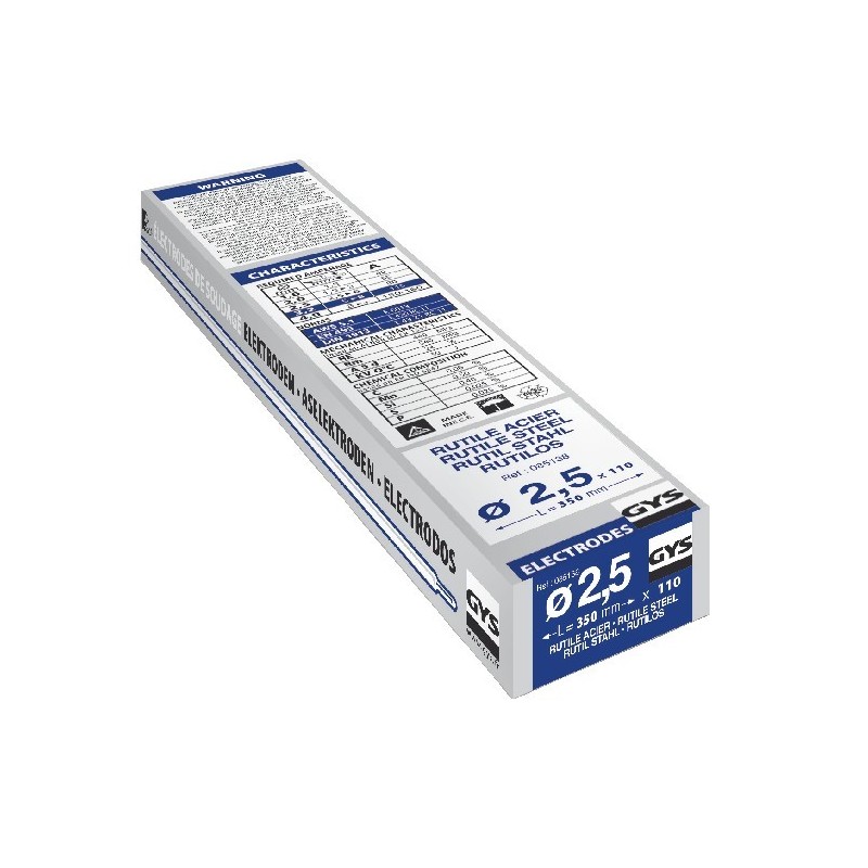 Pack de 110 Électrodes rutiles Ø 2.5 mm Pack de 110 Électrodes rutiles Ø 2.5 mm