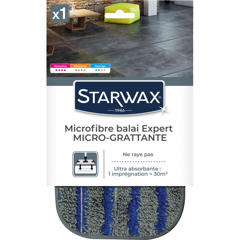 Les produits   Hygiène sol et surface - Serpillière microfibre  multi-usages STARWAX