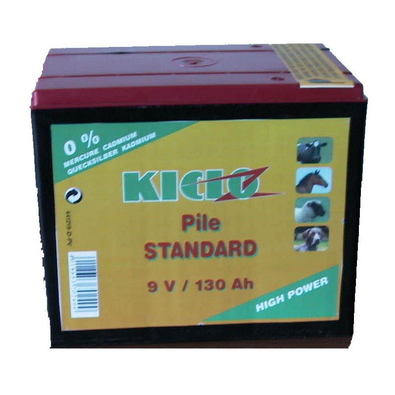 PILE CLOTURE 9V 130AH SALINE PILE CLOTURE 9V 130AH SALINE