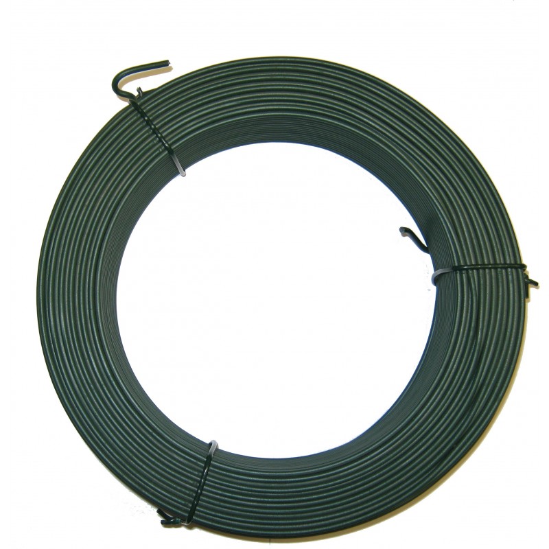 FIL DE FER PLASTIFIE VERT BOBINE 1.40MM 50M