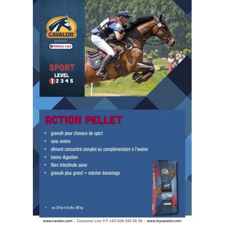 ALIMENT CHEVAL ACTION PELLET 10MM 20KG