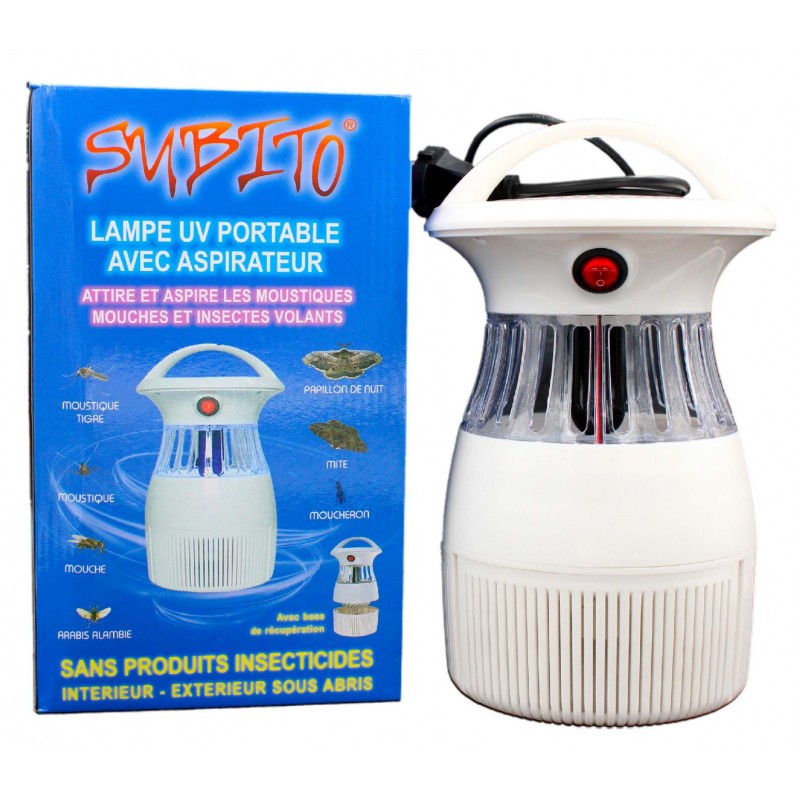 DESTRUCTEUR INSECTES ULTRAVIOLET AVEC ASPIRATEUR POUR MOUCHES ET MOUSTIQUES