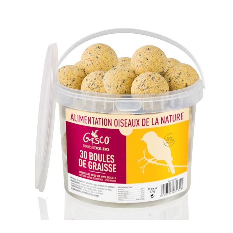 Seau de 30 boules de graisse Seau de 30 boules de graisse