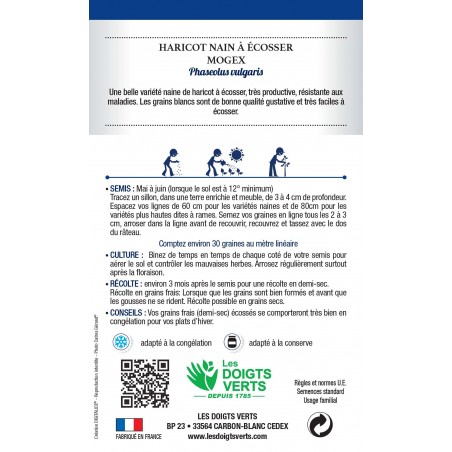 HARICOT NAIN BLANC MOGEX 200G catD HARICOT NAIN BLANC MOGEX 200G catD