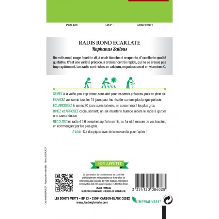 RADIS ROND ECARLATE CAT3 RADIS ROND ECARLATE CAT3