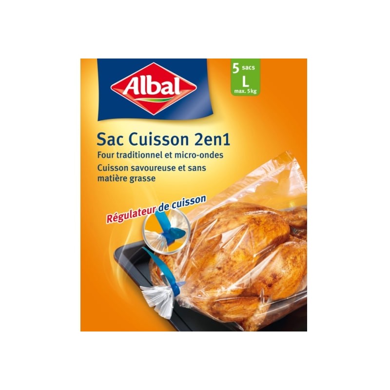 Sac Cuisson 2 en 1 d'Albal - Des plats savoureux au four traditionnel comme  au micro-ondes