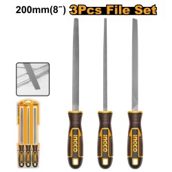 JEU DE 3 LIMES ACIER - INGCO