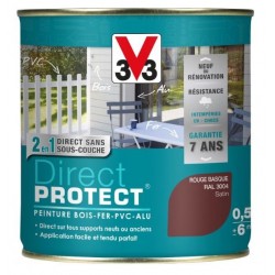 PEINTURE MULTI-MATERIAUX DIRECT PROTECT ROUGE BASQUE SATIN 0.5L