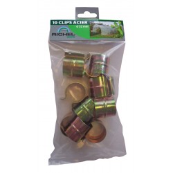 LOT DE 10 CLIPS Ø32MM ACIER...