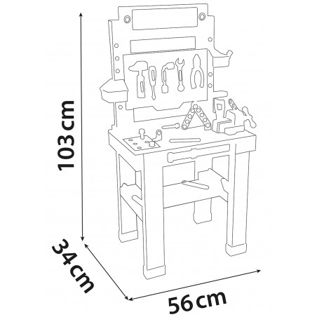 Établi Smoby Black & Decker 103 cm