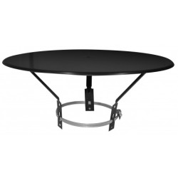 CHAPEAU PLAT NOIR Ø125 À...