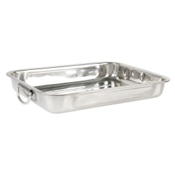 PLAT FOUR INOX 42X30X H6CM...