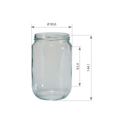 10 POTS EN VERRE...