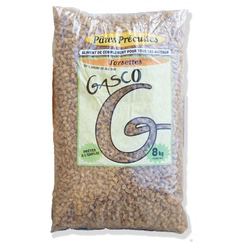 PATES PRECUITES TORSETTES pour chien 8 KG GASCO PATES PRECUITES TORSETTES pour chien 8 KG GASCO