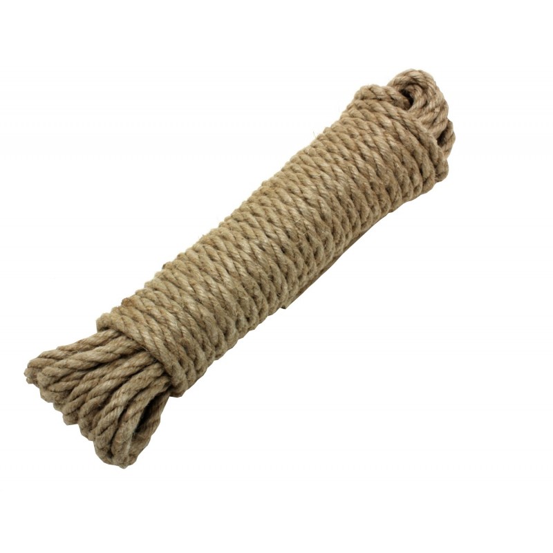 CORDAGE CHANVRE DIAM 8MM CAROTTE DE 20 M