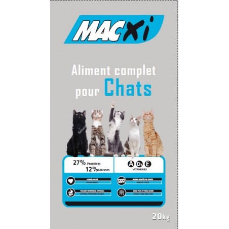 ALIMENT CHAT MACXI COMPLET 27/12 20KG ALIMENT CHAT MACXI COMPLET 27/12 20KG