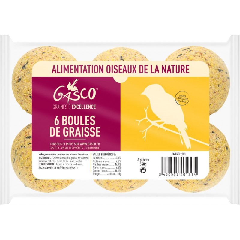 BOULE DE GRAISSE X6 90G BOULE DE GRAISSE X6 90G