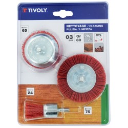 KIT 1 BROSSE COUPE Ø75MM +...