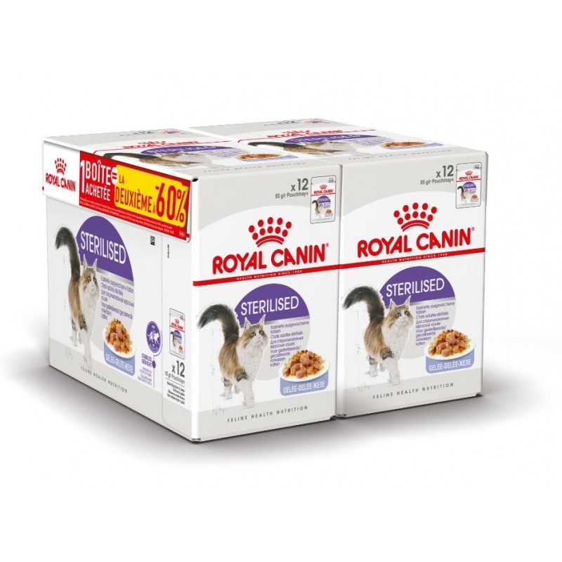 ALIMENT HUMIDE CHAT STERILISED GELEE 12X85G 1+1 A-60% ROYAL CANIN ALIMENT HUMIDE CHAT STERILISED GELEE 12X85G 1+1 A-60% ROYAL CANIN