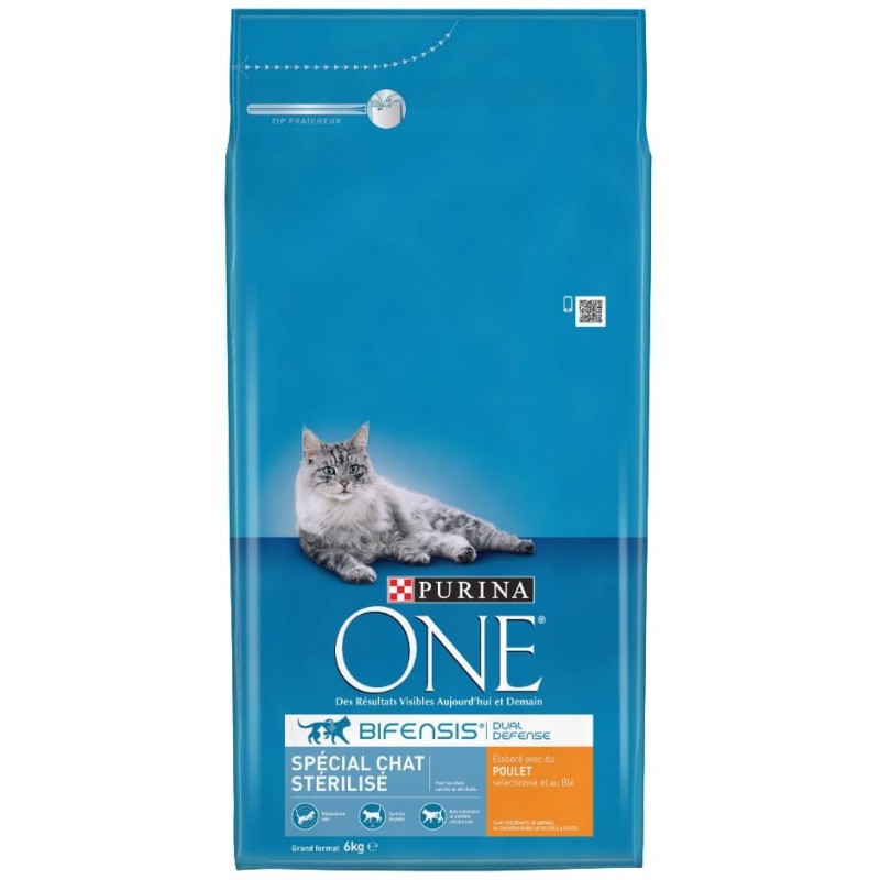 CROQUETTES CHAT ONE STERILISED POULET ET BLE 6KG PURINA CROQUETTES CHAT ONE STERILISED POULET ET BLE 6KG PURINA