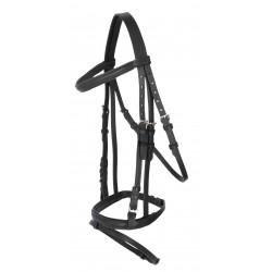 BRIDON CUIR NOIR POUR CHEVAL