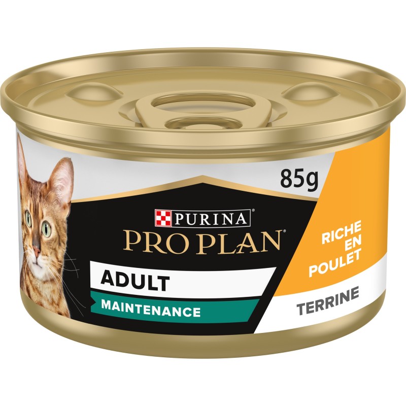 ALIMENT HUMIDE CHAT PRO PLAN CHAT ADULT - TERRINE RICHE EN POULET - 85G