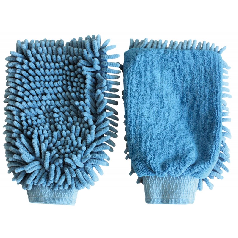 GANTS DE NETTOYAGE MICROFIBRE BLEU FONCe