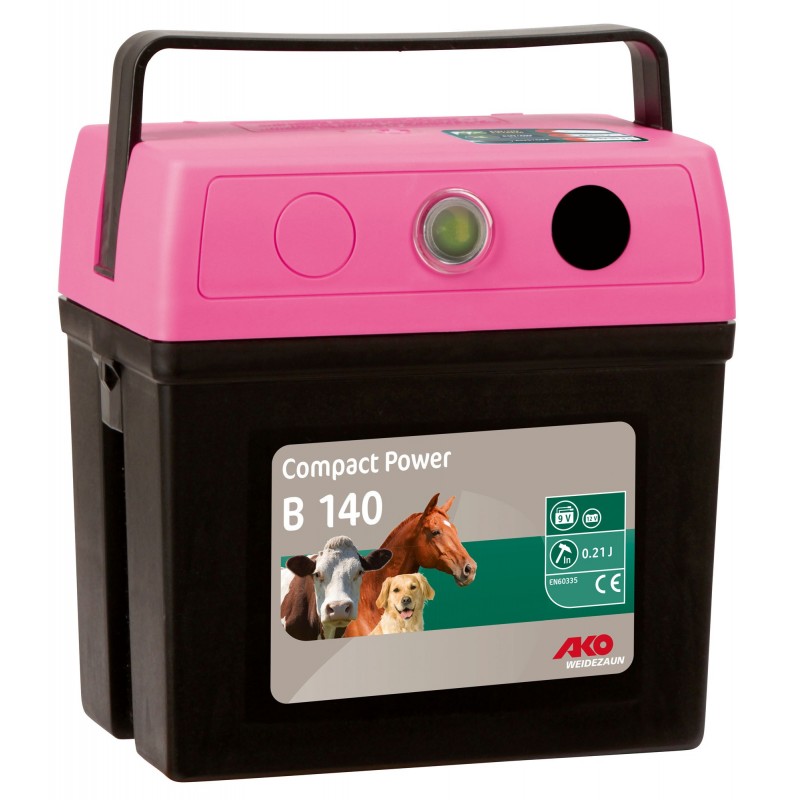 ÉLECTRIFICATEUR DE CLÔTURE AKO COMPACT POWER B 140 PINK ÉLECTRIFICATEUR DE CLÔTURE AKO COMPACT POWER B 140 PINK