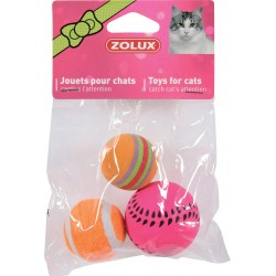 JOUET CHAT 3 BALLES MELEES...