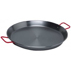 PLAT À PAËLLA ACIER POLI Ø38CM