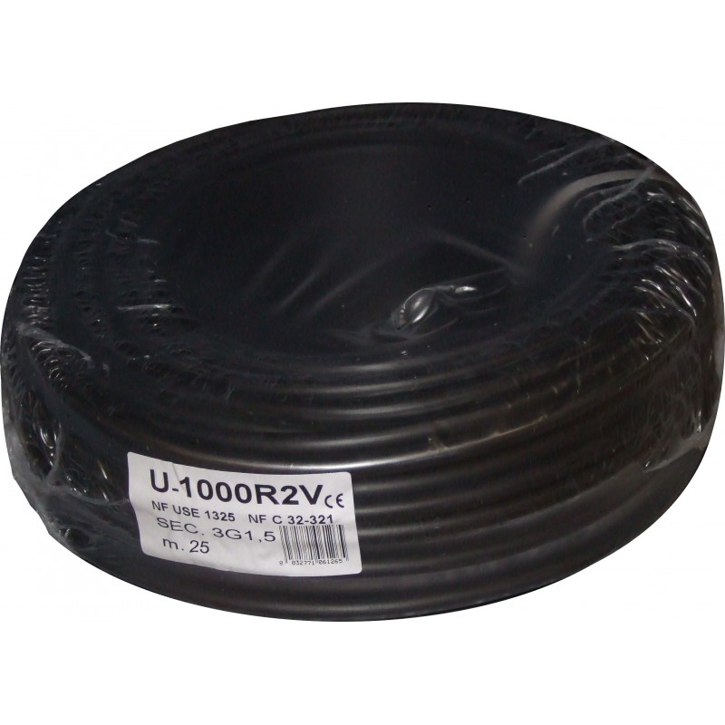 CABLE U1000 RO2V 3X1.5 25M
