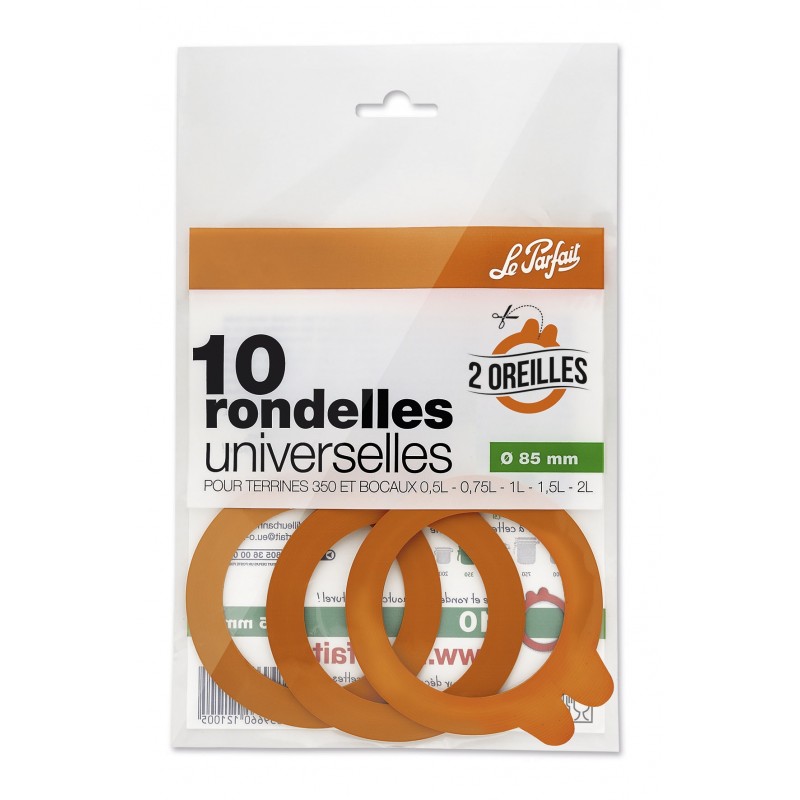 JOINTS BOCAUX LE PARFAIT 2 OREILLES D.85 SACHET DE 10 JOINTS BOCAUX LE PARFAIT 2 OREILLES D.85 SACHET DE 10