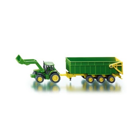 JOUET JOHN DEERE AVEC CHARGEUR FRONTAL ET REMORQUE