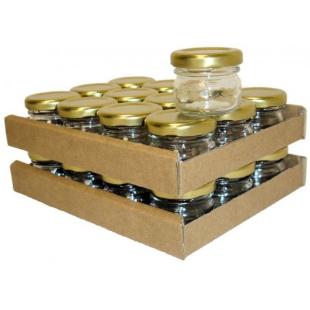 PACK DE 24 POTS A MIEL 30ML COUVERCLE DOR TO43 PACK DE 24 POTS A MIEL 30ML COUVERCLE DOR TO43