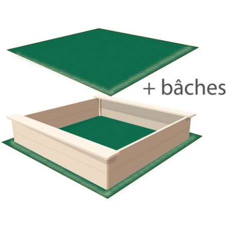 Bac à sable bois Soulet 118 x 118 cm