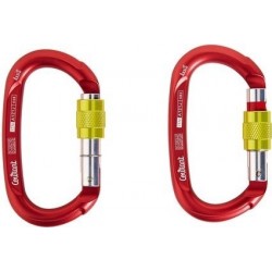 MOUSQUETON OVALE AXX1S TRIPLE LOCK ROUGE