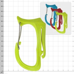 MOUSQUETON OVALE AXX1S TRIPLE LOCK ROUGE