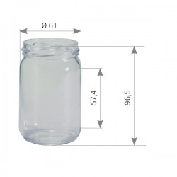 POTS EN VERRE CYLINDRIQUES...