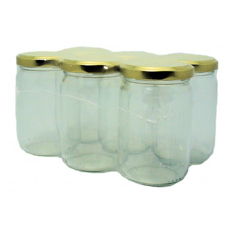 PACK 6 POTS A MIEL 212ML   COUVERCLE DORE PACK 6 POTS A MIEL 212ML   COUVERCLE DORE