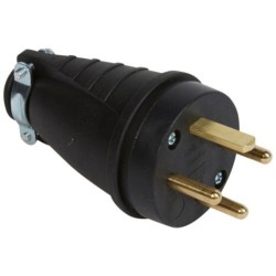 FICHE CAOUTCHOUC MALE 3P+T...