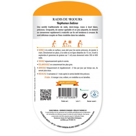 RADIS DE 18 JOURS cat3 RADIS DE 18 JOURS cat3