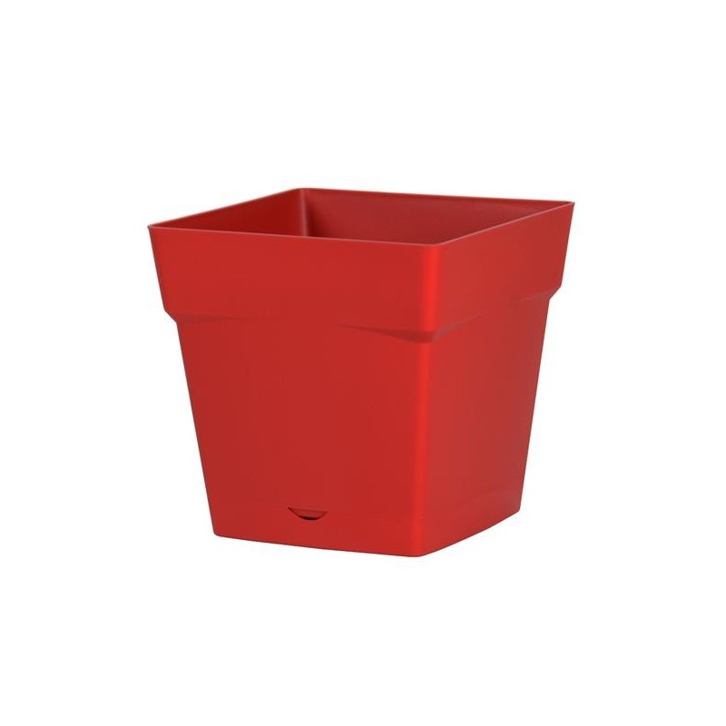 POT TOSCANE CARRE + SOUCOUPE 24.8 x 24.8 x H.24cm