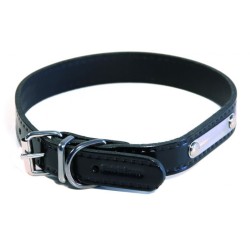 COLLIER RIVE 14/40 NOIR CUIR