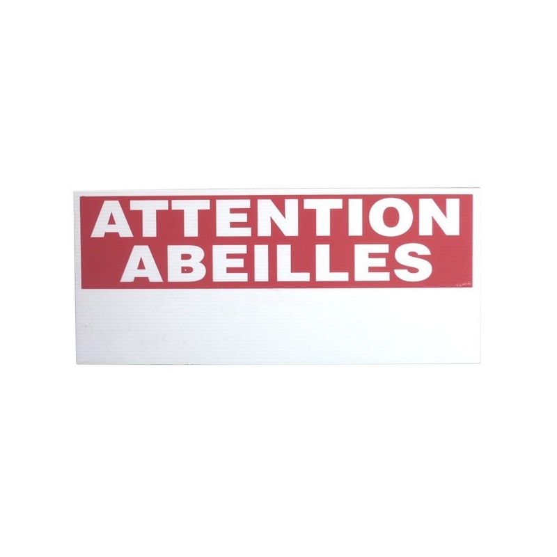 PANNEAU ATTENTION ABEILLES AVEC NUM  DE RUCHER