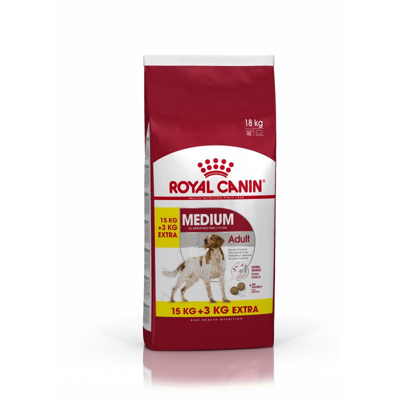 CROQUETTES CHIEN MEDIUM ADULT 15KG+3KG OFFERTS ROYAL CANIN CROQUETTES CHIEN MEDIUM ADULT 15KG+3KG OFFERTS ROYAL CANIN