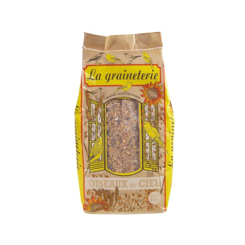 ALIMENT GRAINES POUR OISEAUX DU CIEL 5 KG ALIMENT GRAINES POUR OISEAUX DU CIEL 5 KG