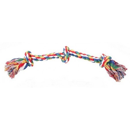 CORDE A LANCER MULTICOLORE 35CM POUR CHIENS