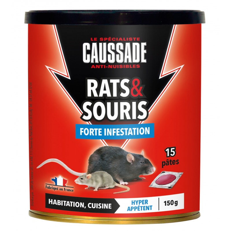 Souricide raticide céréales Caussade 5 kg forte appétence